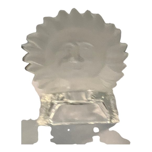 Partylite Sunburst Glass Tea light Votive Candle Holder Clear and Frosted Glass - Picture 3 of 5